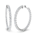 9ct White Gold Round Lab Grown Diamond Earrings 1