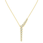 9ct Yellow Gold Round Lab Grown Diamond Necklace 1