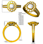 9ct Yellow Gold Cushion Diamond Ring 3