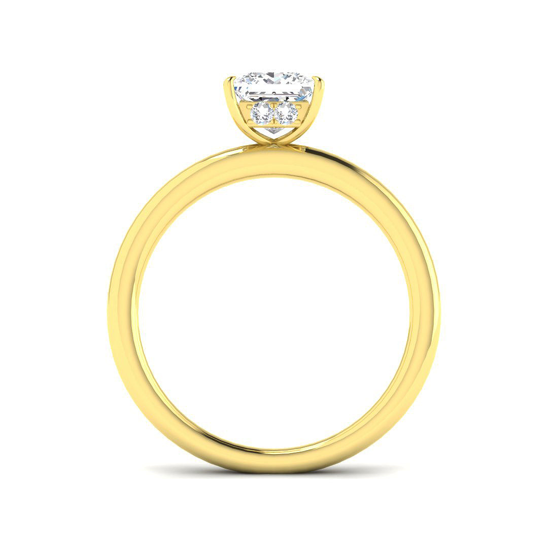18ct Yellow Gold Princess Lab Grown Diamond Ring 2