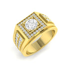 9ct Yellow Gold Round Lab Grown Diamond Ring 1