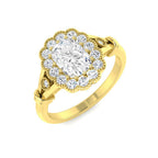 9ct Yellow Gold Cushion Cvd Old Cut Ring 1