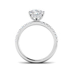 9ct White Gold Pear Lab Grown Diamond Ring 2