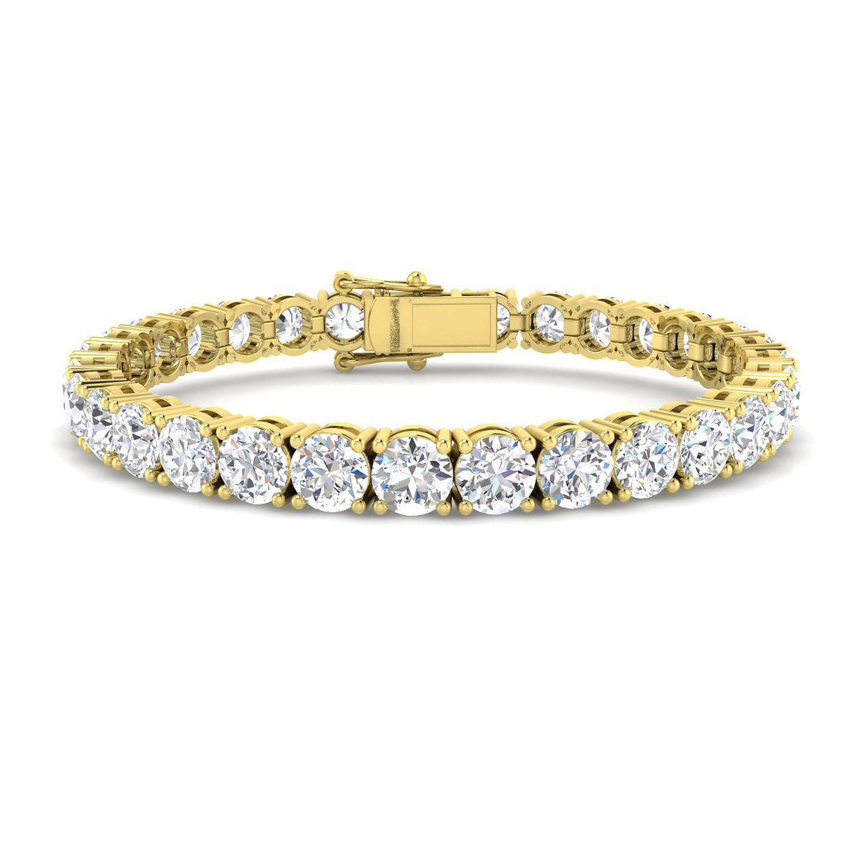 9ct Yellow Gold Round Lab Grown Diamond Bracelet 1