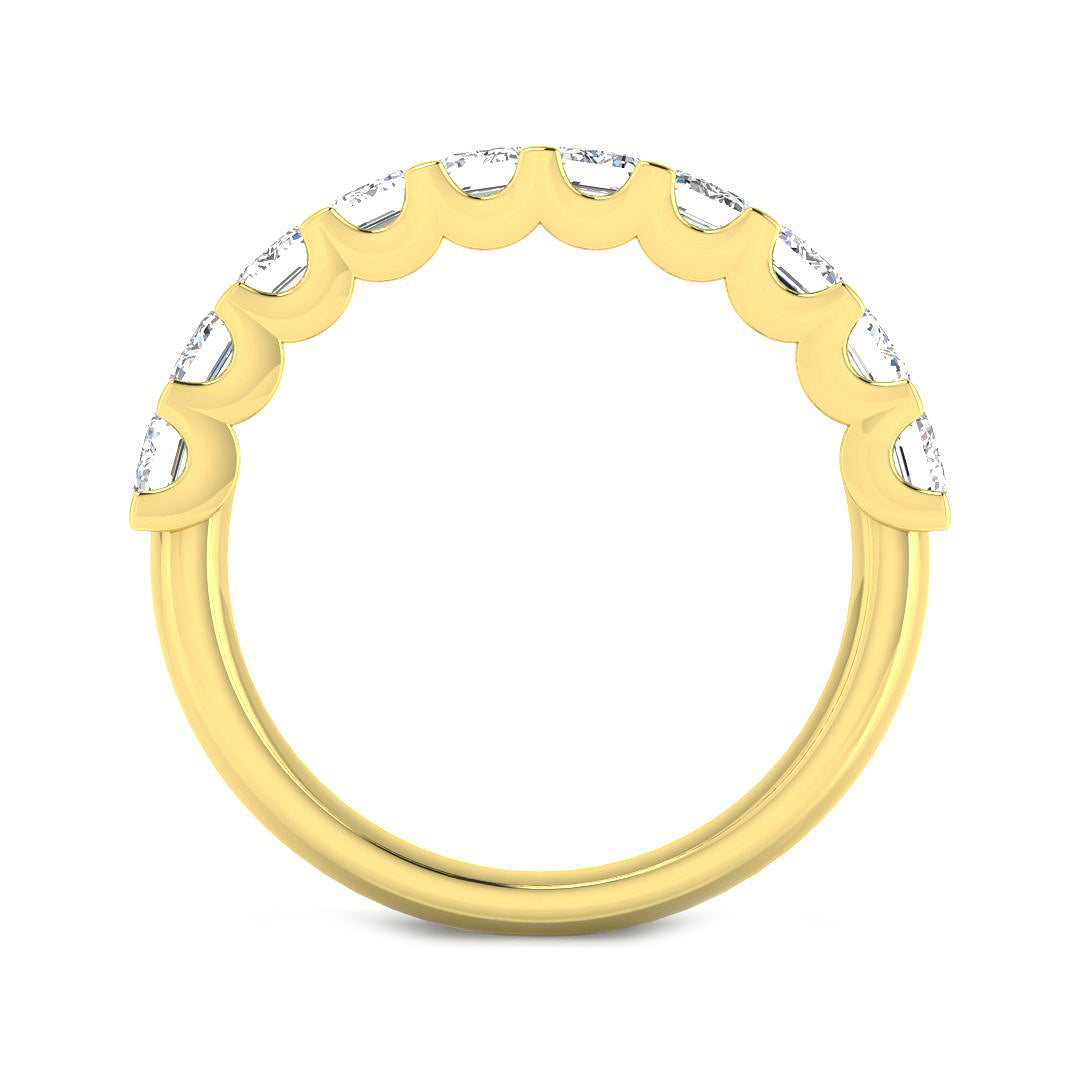 9ct Yellow Gold Emerald Cut Lab Grown Diamond Ring 2