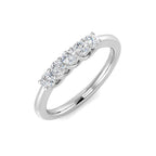 9ct White Gold Round Lab Grown Diamond Ring 1