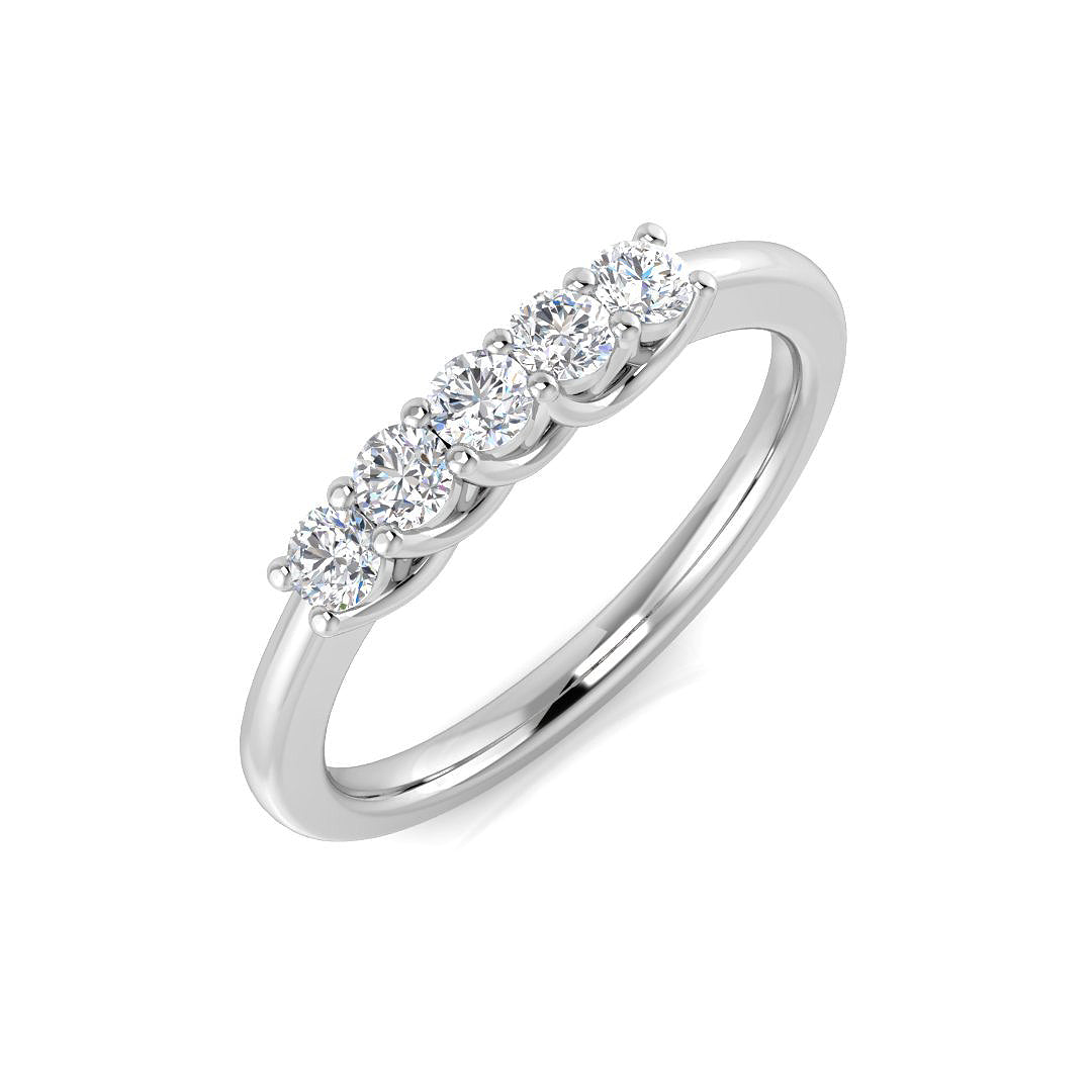 Platinum Round Lab Grown Diamond Ring 1