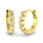 9ct Yellow Gold Round Lab Grown Diamond Earrings 1