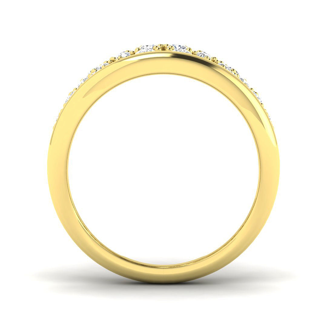 9ct Yellow Gold Round Lab Grown Diamond Ring 2