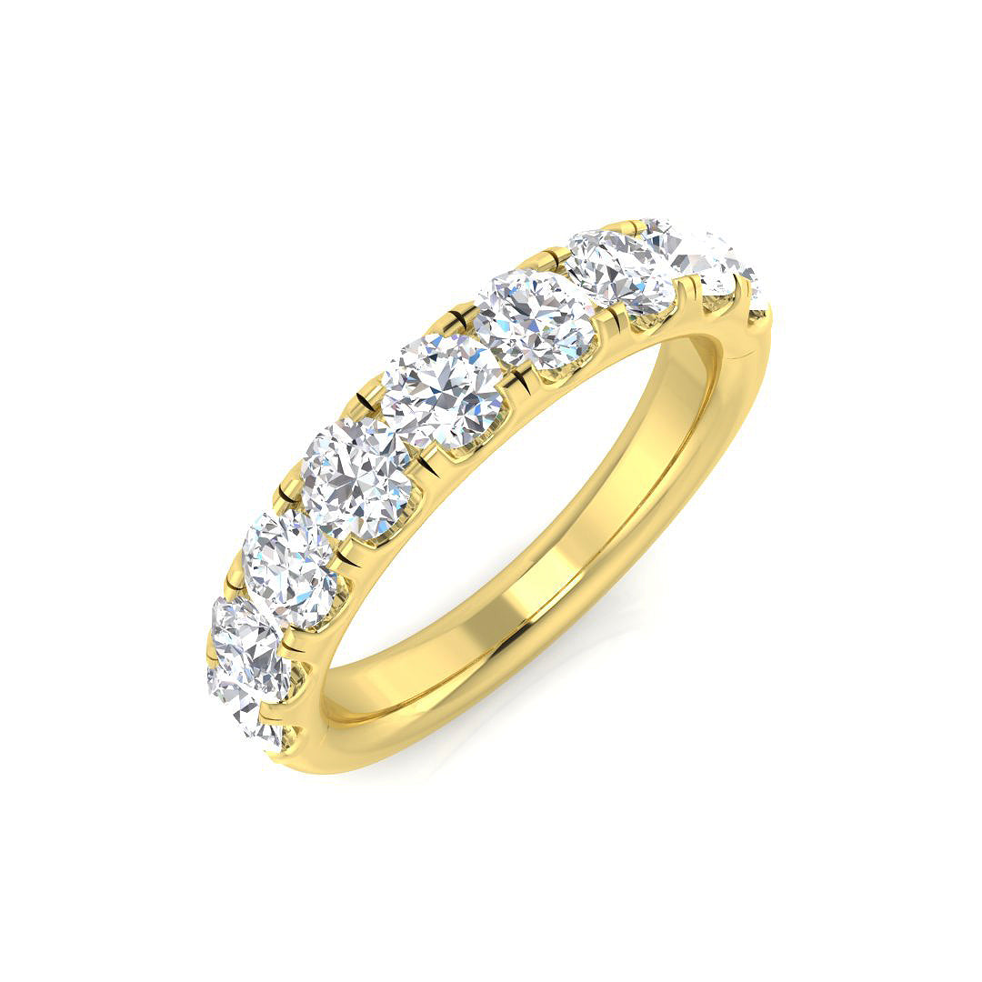 18ct Yellow Gold Round Lab Grown Diamond Ring 1