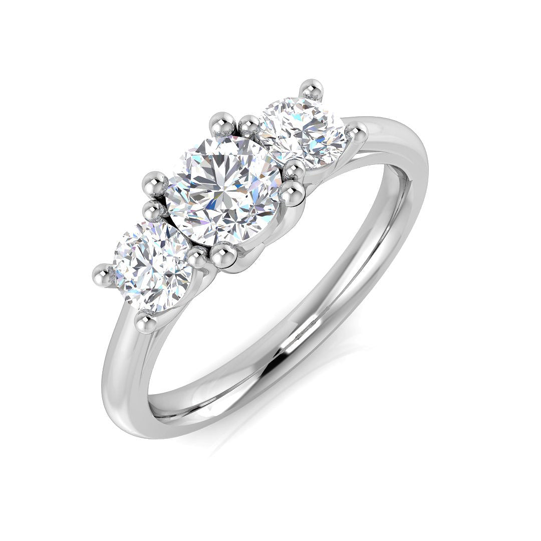 Platinum Round Lab Grown Diamond Ring 1