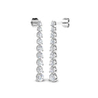 9ct White Gold Round Lab Grown Diamond Earrings 1