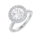 Platinum Round Lab Grown Diamond Ring 1
