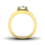 18ct Yellow Gold Round Lab Grown Diamond Ring 2