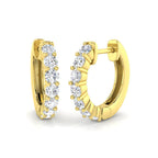 9ct Yellow Gold Round Lab Grown Diamond Earrings 1