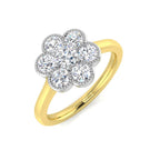 9ct Two Tone Round Lab Grown Diamond Ring 1