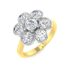 9ct Two Tone Round Lab Grown Diamond Ring 1
