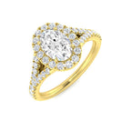 9ct Yellow Gold Oval Lab Grown Diamond Ring 1