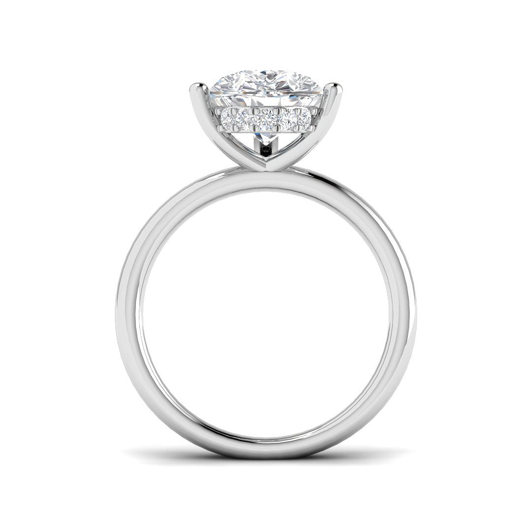 Platinum Pear Lab Grown Diamond Ring 2