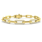 9ct Yellow Gold Round Lab Grown Diamond Bracelet 1