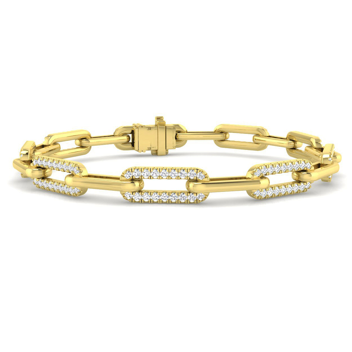 9ct Yellow Gold Round Lab Grown Diamond Bracelet 1