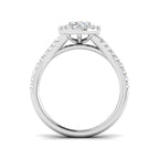 9ct White Gold Oval Lab Grown Diamond Ring 2