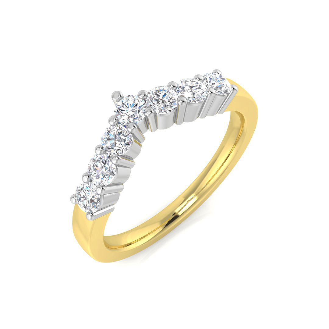 9ct Two Tone Round Diamond Ring 1
