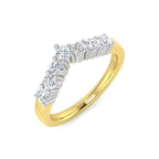 18ct Two Tone Round Lab Grown Diamond Ring 1