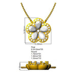9ct Yellow Gold Pear Lab Grown Diamond Necklace 2