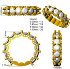 9ct Yellow Gold Round Lab Grown Diamond Ring 3