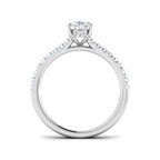 Platinum Oval Lab Grown Diamond Ring 2