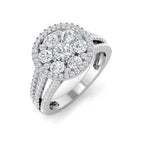 9ct White Gold Round Diamond Ring 1