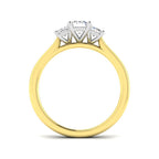 18ct Two Tone Emerald Cut Lab Grown Diamond Ring 2