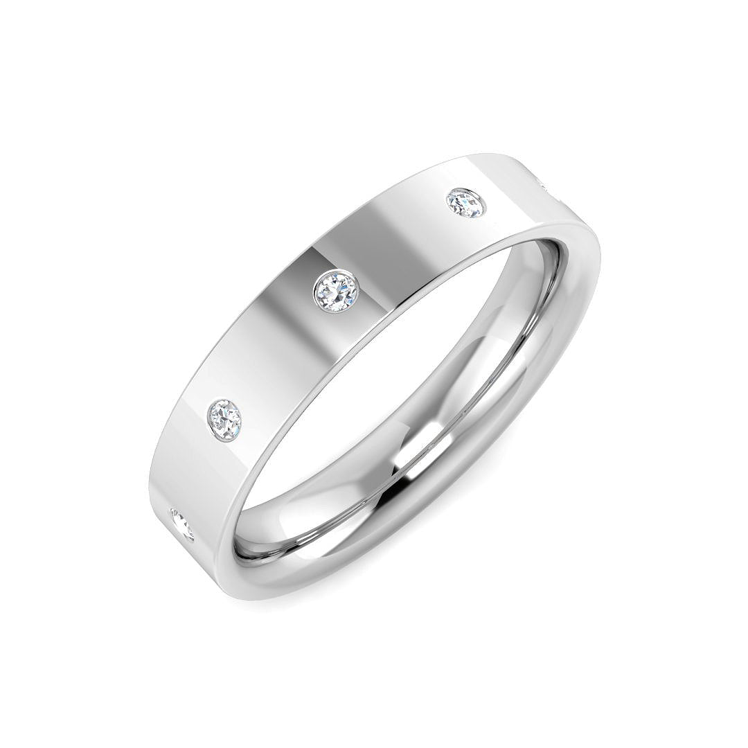 9ct White Gold Round Lab Grown Diamond Ring 1