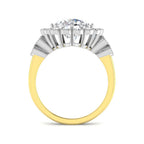 9ct Two Tone Round Cvd Old Cut Ring 2