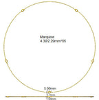 9ct Yellow Gold Marquise Lab Grown Diamond Necklace 2