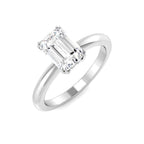 Platinum Emerald Cut Lab Grown Diamond Ring 1