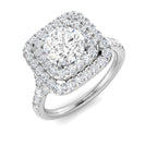 9ct White Gold Round Lab Grown Diamond Ring 1