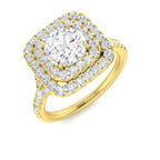 9ct Yellow Gold Round Lab Grown Diamond Ring 1