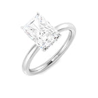9ct White Gold Radiant Lab Grown Diamond Ring 1