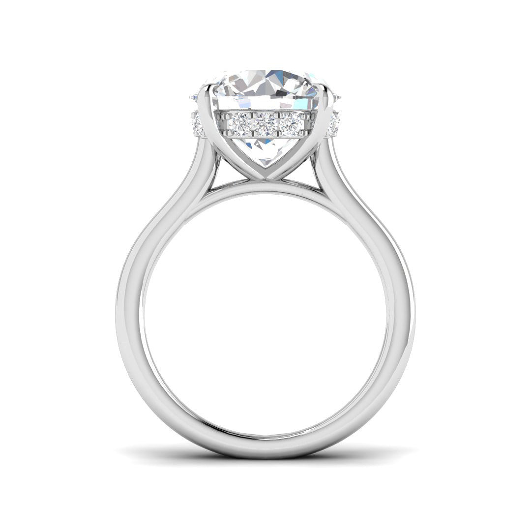 9ct White Gold Round Lab Grown Diamond Ring 2
