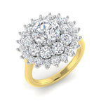 9ct Two Tone Round Lab Grown Diamond Ring 1
