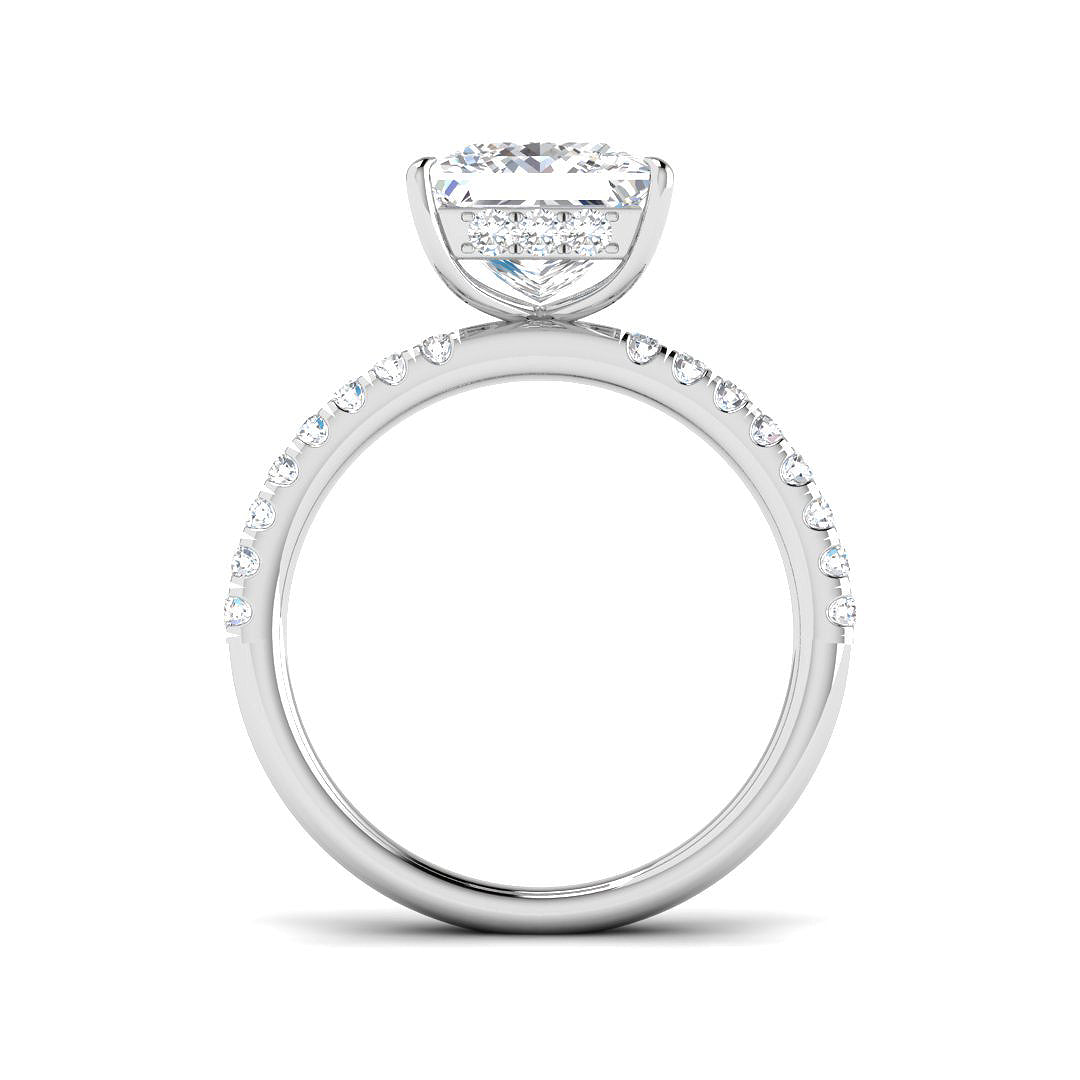 9ct White Gold Princess Lab Grown Diamond Ring 2