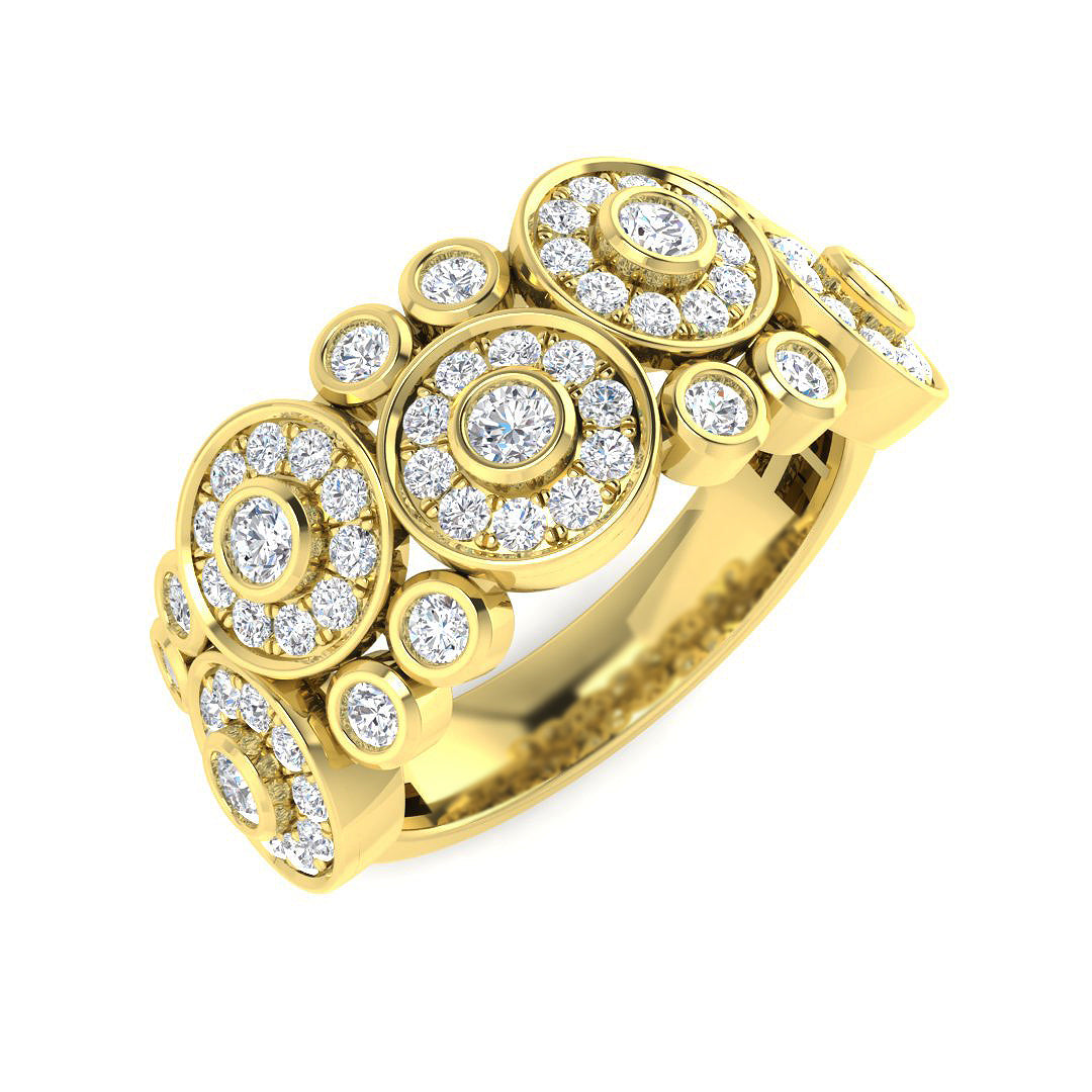 9ct Yellow Gold Round Lab Grown Diamond Ring 1