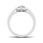 9ct White Gold Round Lab Grown Diamond Ring 2