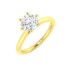 9ct Yellow Gold Round Lab Grown Diamond Ring 1
