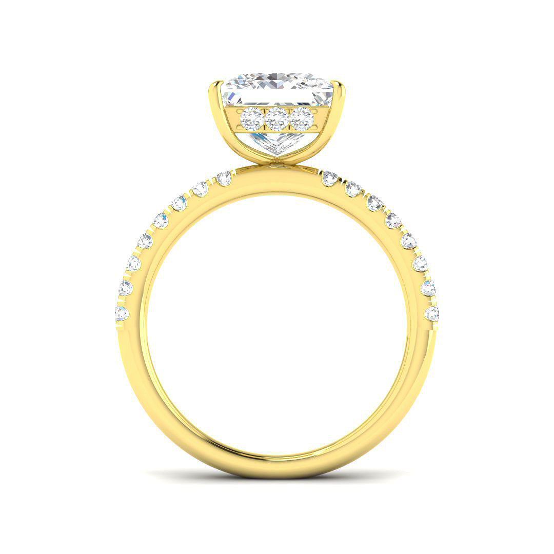 9ct Yellow Gold Princess Lab Grown Diamond Ring 2
