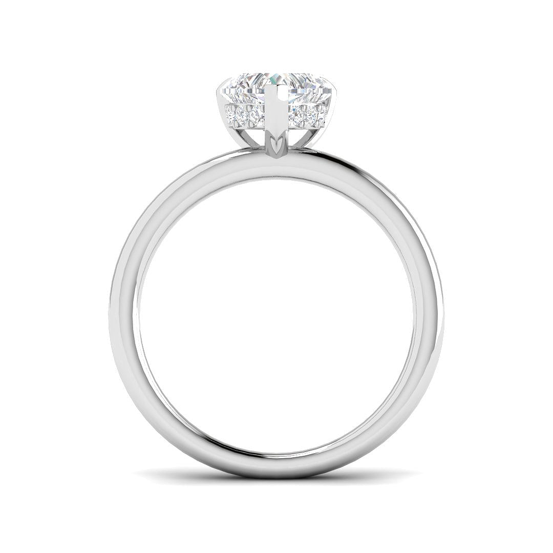 Platinum Heart Lab Grown Diamond Ring 2