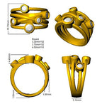 9ct Yellow Gold Round Lab Grown Diamond Ring 2