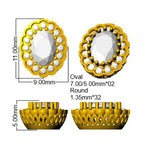 9ct Yellow Gold Oval Lab Grown Diamond Earrings 2